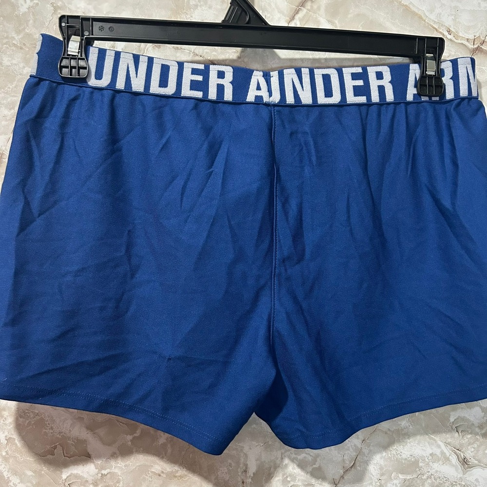 Under Armour Play Up 3.0 Shorts HeatGear Loose Fit Blue Athletic Medium - Picture 3 of 7